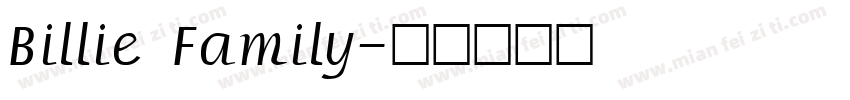 Billie Family字体转换